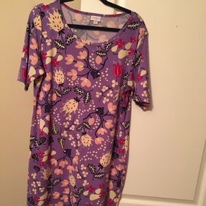 EUC LuLaRoe Julia lilac navy floral XXL (2xl)